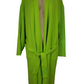 Green lounge set with cardigan on a white background
