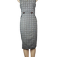 Plaid dress on a mannequin against a white background