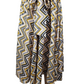 Skirt with a zigzag pattern on a mannequin against a white background