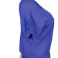 Blue sweater on a mannequin against a white background