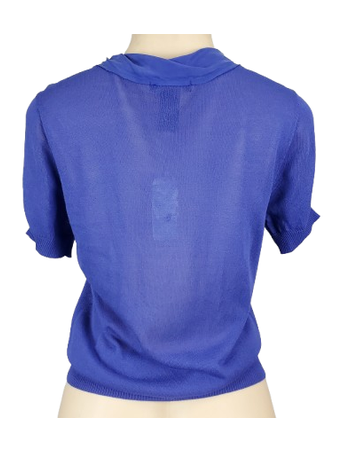 Blue shirt on a mannequin with a white background