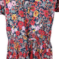 Floral dress with colorful pattern on a white background