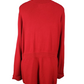 Red sweater on a mannequin against a white background