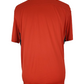 orange polo shirt on a mannequin with a white background