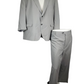 Gray suit on a mannequin against a white background
