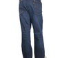 Blue jeans on a white background