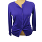 purple button down sweater with sleeves
