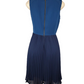 Blue dress on a mannequin against a white background