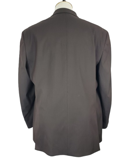 brown suit jacket on a mannequin against a white background