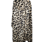 Leopard print poncho on a white background