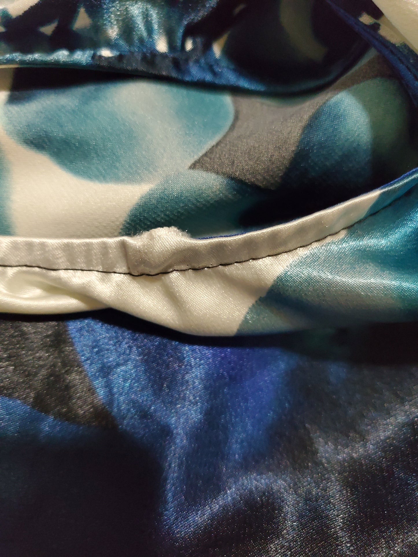 Spense women's blue and white floral one shoulder tank size L