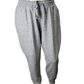 Gray sweatpants on a mannequin against a white background