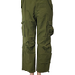 Green cargo pants on a white background