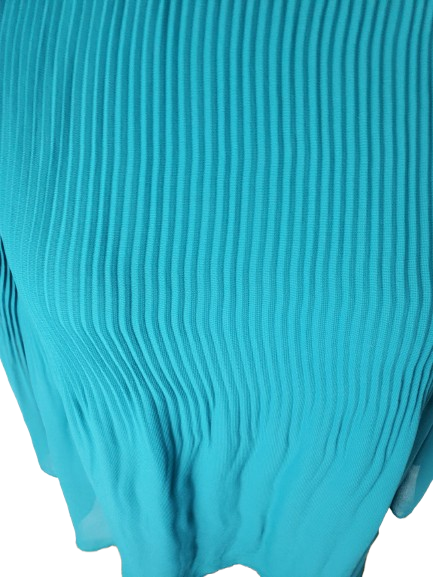 Close-up of a blue ribbed fabric texture