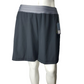 Dark gray shorts on a white mannequin with a white background