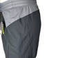 Gray athletic shorts on a mannequin with a white background