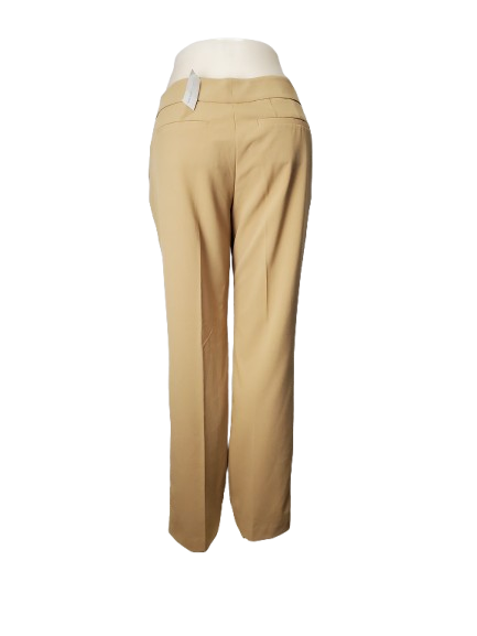 tan pants with a tag on a white background
