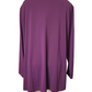 Purple long-sleeve top on a mannequin against a white background
