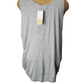 Gray sleeveless top on a mannequin with a white background