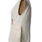 cream sleeveless top on a mannequin with a plain background