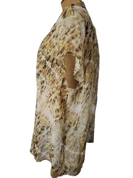 Camouflage-patterned shirt on a white background