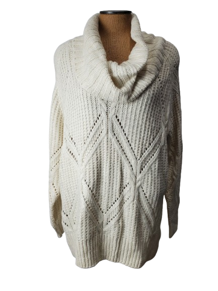 Knitted sweater vest on a mannequin against a white background