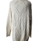 Knitted cardigan with a geometric pattern on a white background