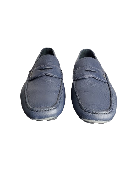 prada blue men loafers