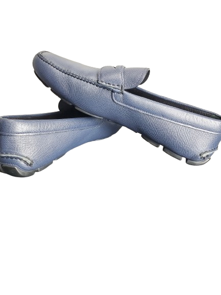 prada blue men loafers