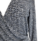 Express women's black and white wrap dress size M