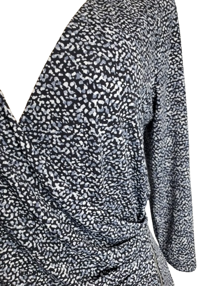 Express women's black and white wrap dress size M