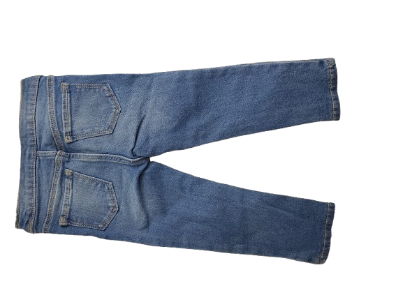 Pair of blue jeans on a white background