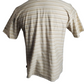 Beige and brown striped shirt on a white background