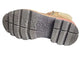 Close-up of a shoe sole with 'Sorel' branding on a white background