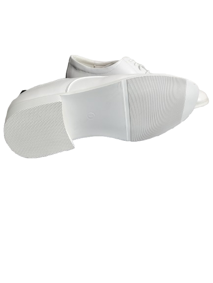 White athletic shoe on a white background