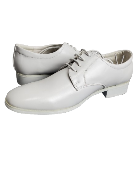 White dress shoes on a white background