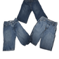 Pair of blue jeans on a white background
