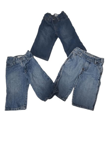 Pair of blue jeans on a white background