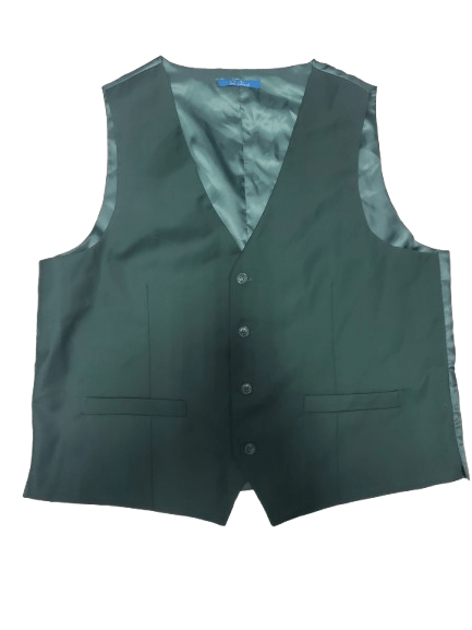 Green shirt with button details on a white background