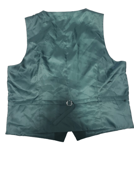 Green raincoat on a white background