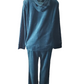 Blue tracksuit with sequin details on a white background