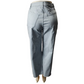 Light blue jeans on a mannequin against a white background