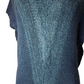 Close-up of a textured blue sweater on a white background