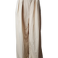 Beige wide-leg pants with a belt on a white background