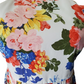 Colorful floral dress on a white background
