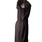 Brown dress on a mannequin against a white background
