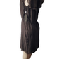 Brown dress on a mannequin with a white background
