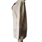 Beige coat on a mannequin against a white background