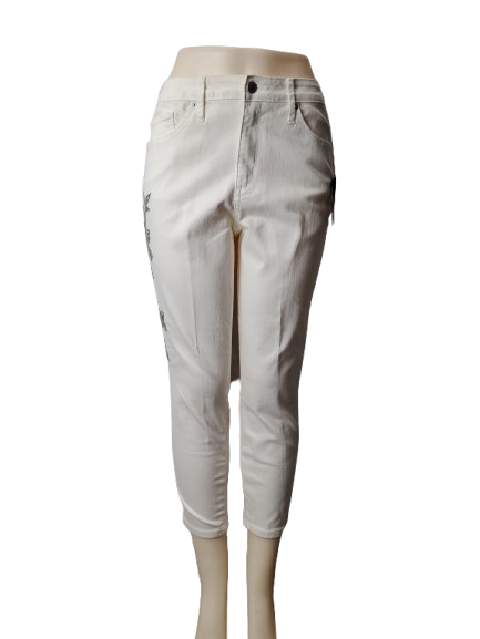 White pants on a mannequin against a white background