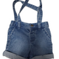 Blue denim short jumper on a white background